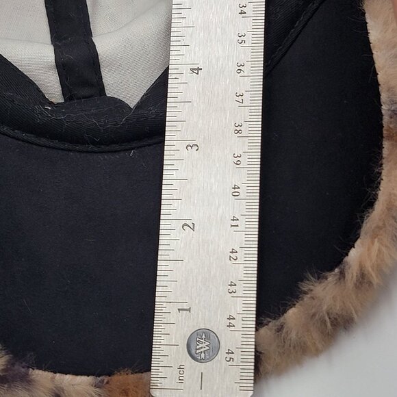 Leopard Print Faux Fur Hat With Adjustable Strap - Picture 8 of 13